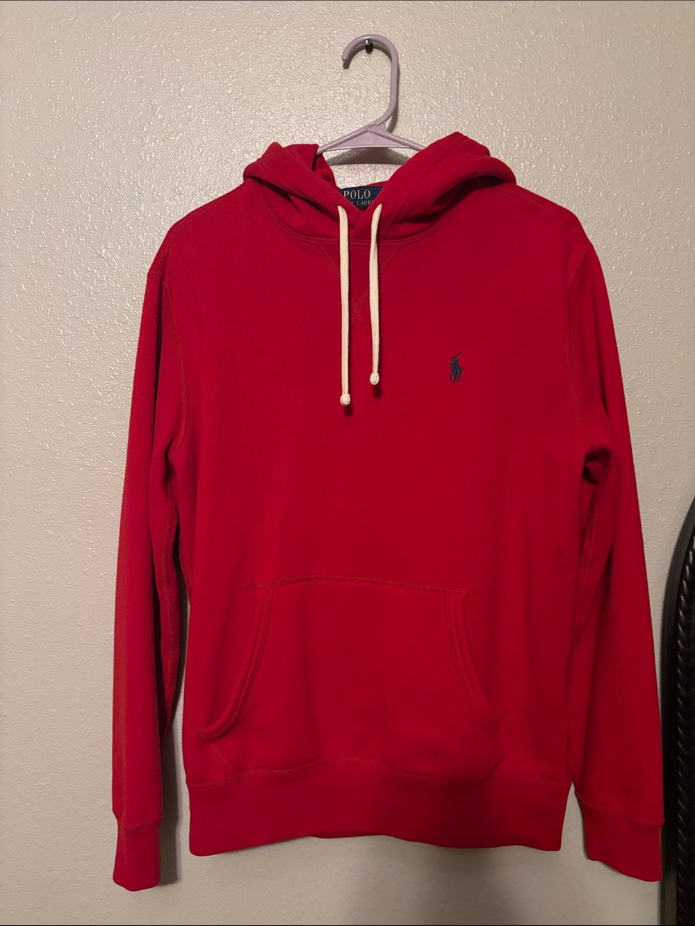 Polo by Ralph Lauren Red Hooded Sweatshirt with Navy Pony